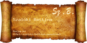 Szalóki Bettina névjegykártya