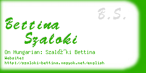 bettina szaloki business card